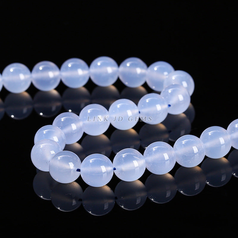 5A Natural Blue Chalcedony Beads