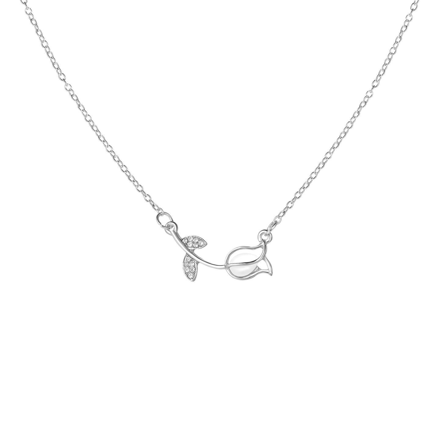 Diamond Tulip Necklace