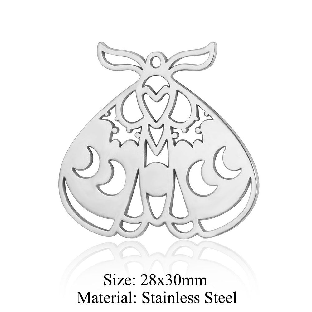 5 pcs/bag wings butterfly titanium steel pendant moth DIY