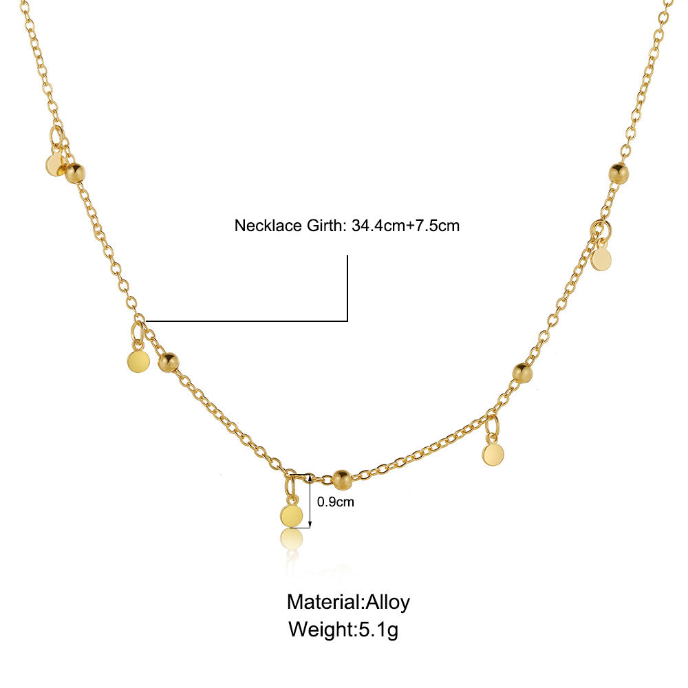 Electrophoresis Gold Copper Bead Necklace Wholesale