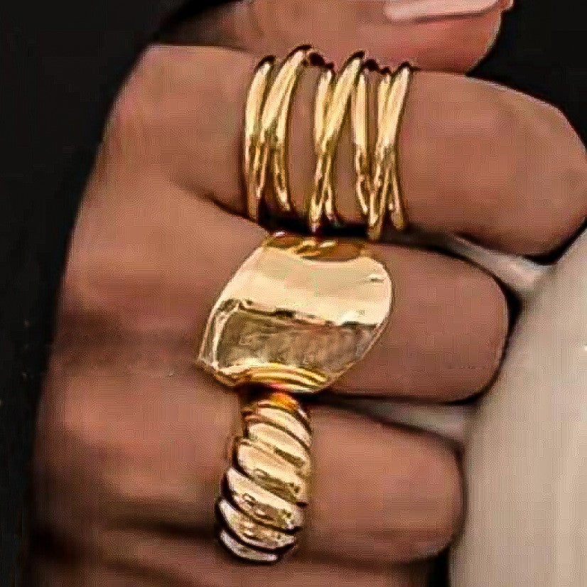 Geometric Ball Open Ring Set