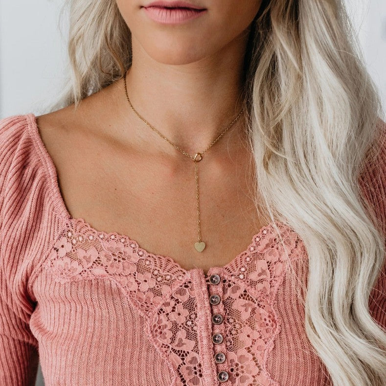 Heart Love Y-Shaped Necklace