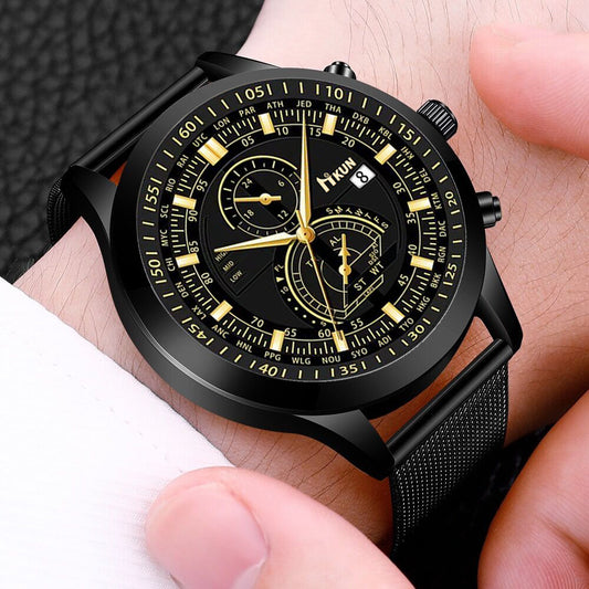 Sports versatile mesh belt quartz watch