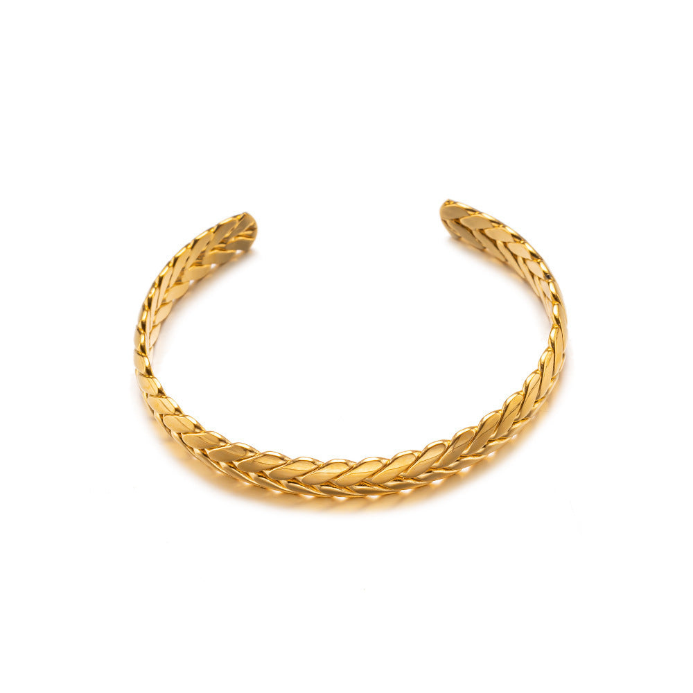 Non-Fading Titanium Steel Minimalist INS-Style Bracelet