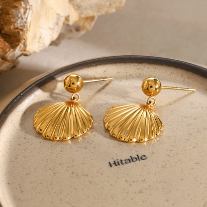 Steel Bead Stainless Steel Metal Earrings