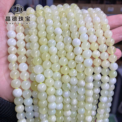 8Mm Qingti milk cover jade loose beads