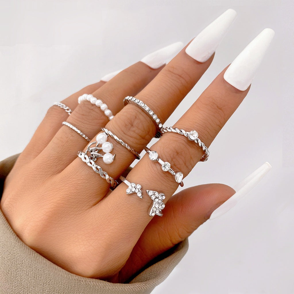 Butterfly Multi-Joint 22-Piece Ring Set