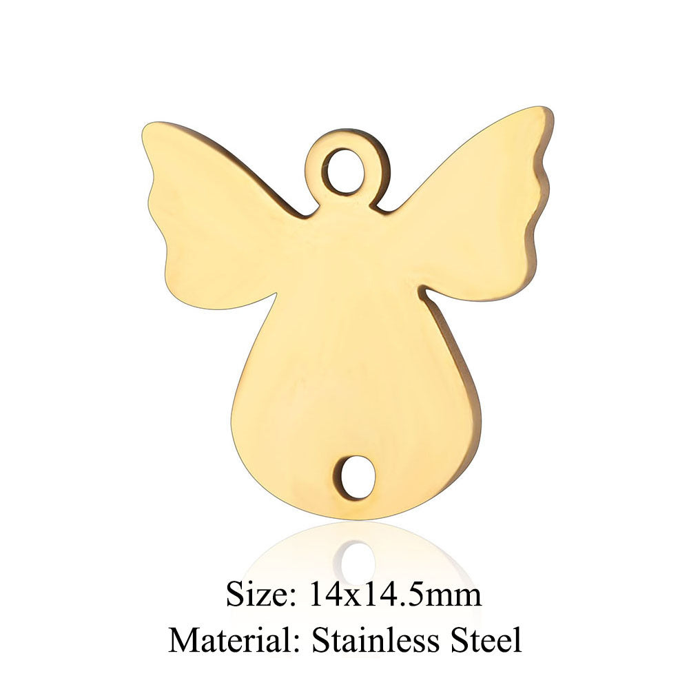 5 pcs/pack Angel Cupid titanium steel pendant