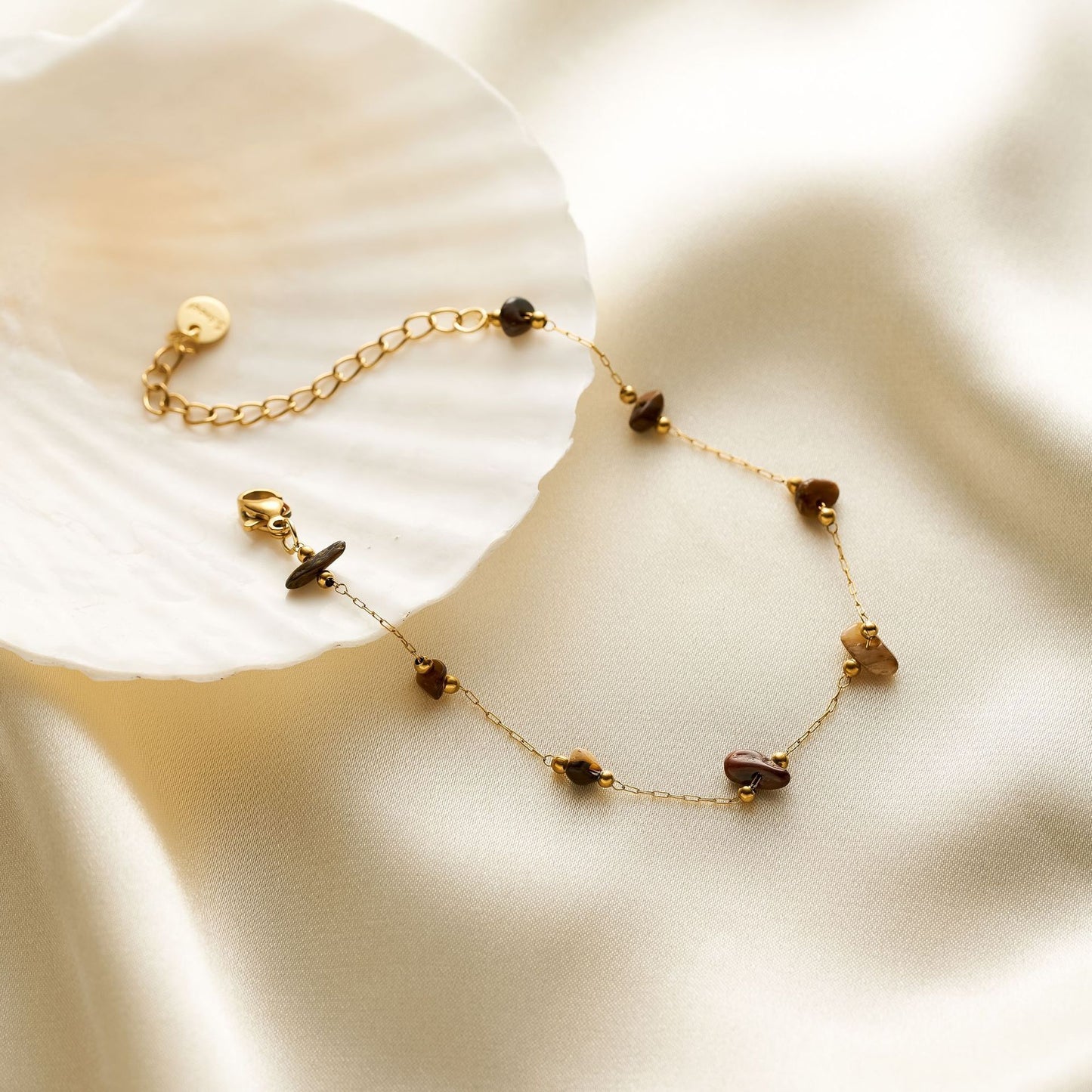 Titanium steel bracelet tiger's eye simple jewelry