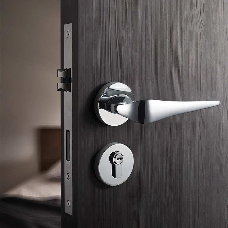 Brass door lock gold silver lock