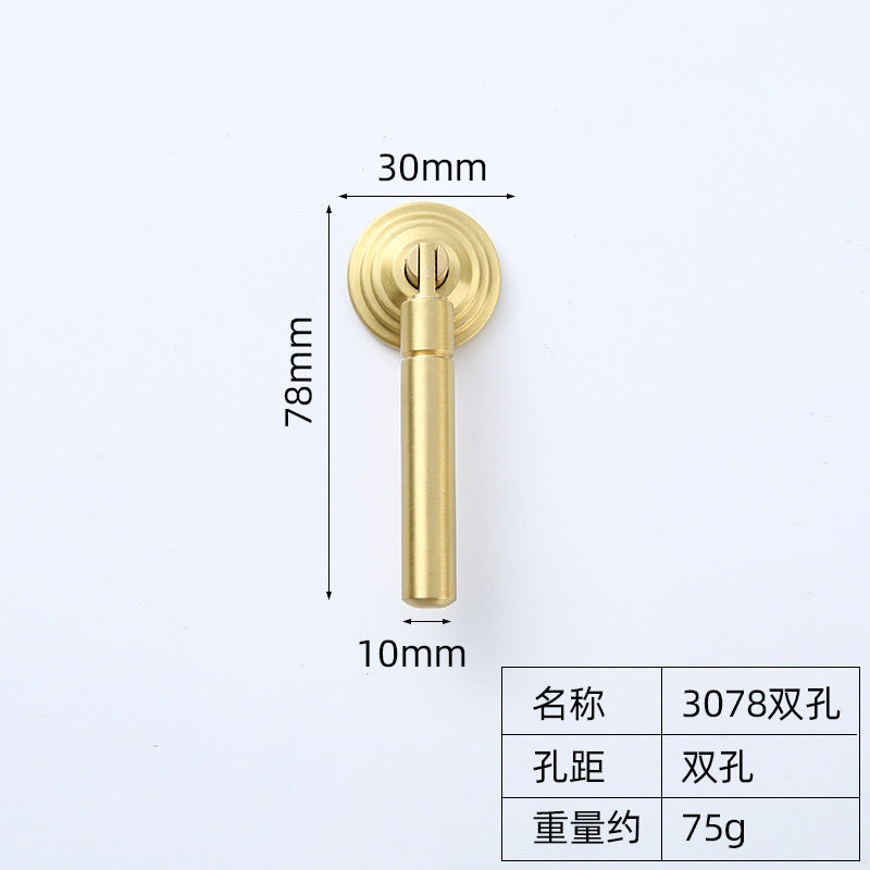 Round single hole cabinet door furniture handle
