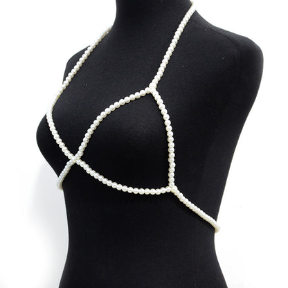 Pearl Strap Skinny Waist Chain
