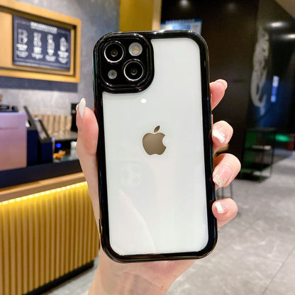 Apple 15/XR Acrylic Cream Contrast Button iPhone 7G/11 Full Cover