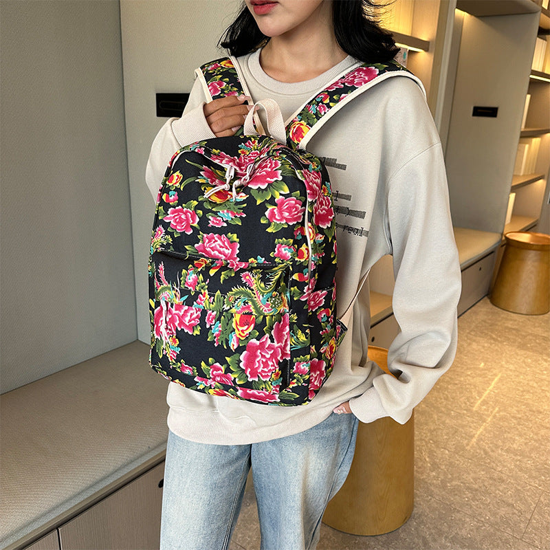 Northeast big flower tote bag