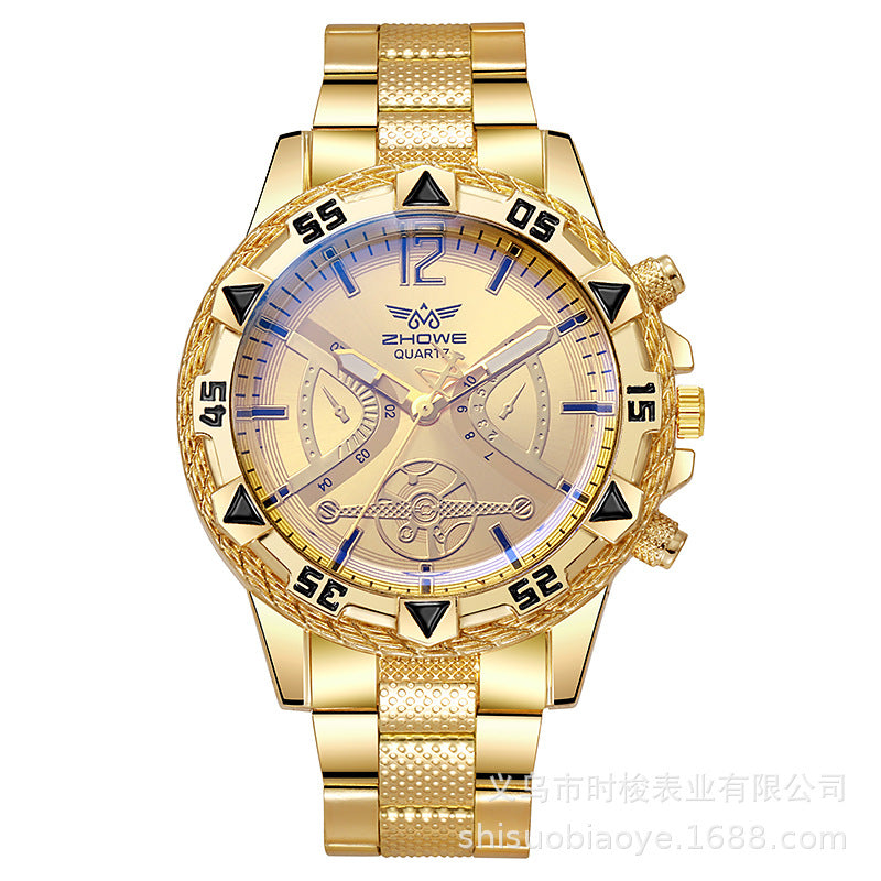 Cross-Border Blue Glass Men's Watch