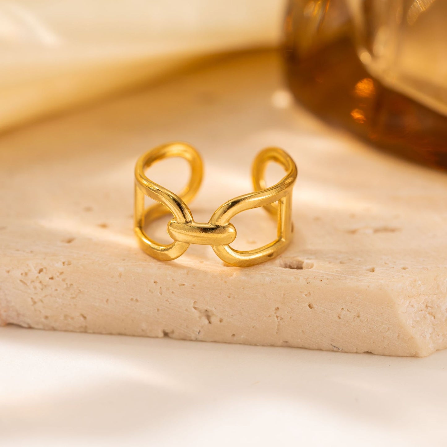 18K Gold Hollow Titanium Steel Ring