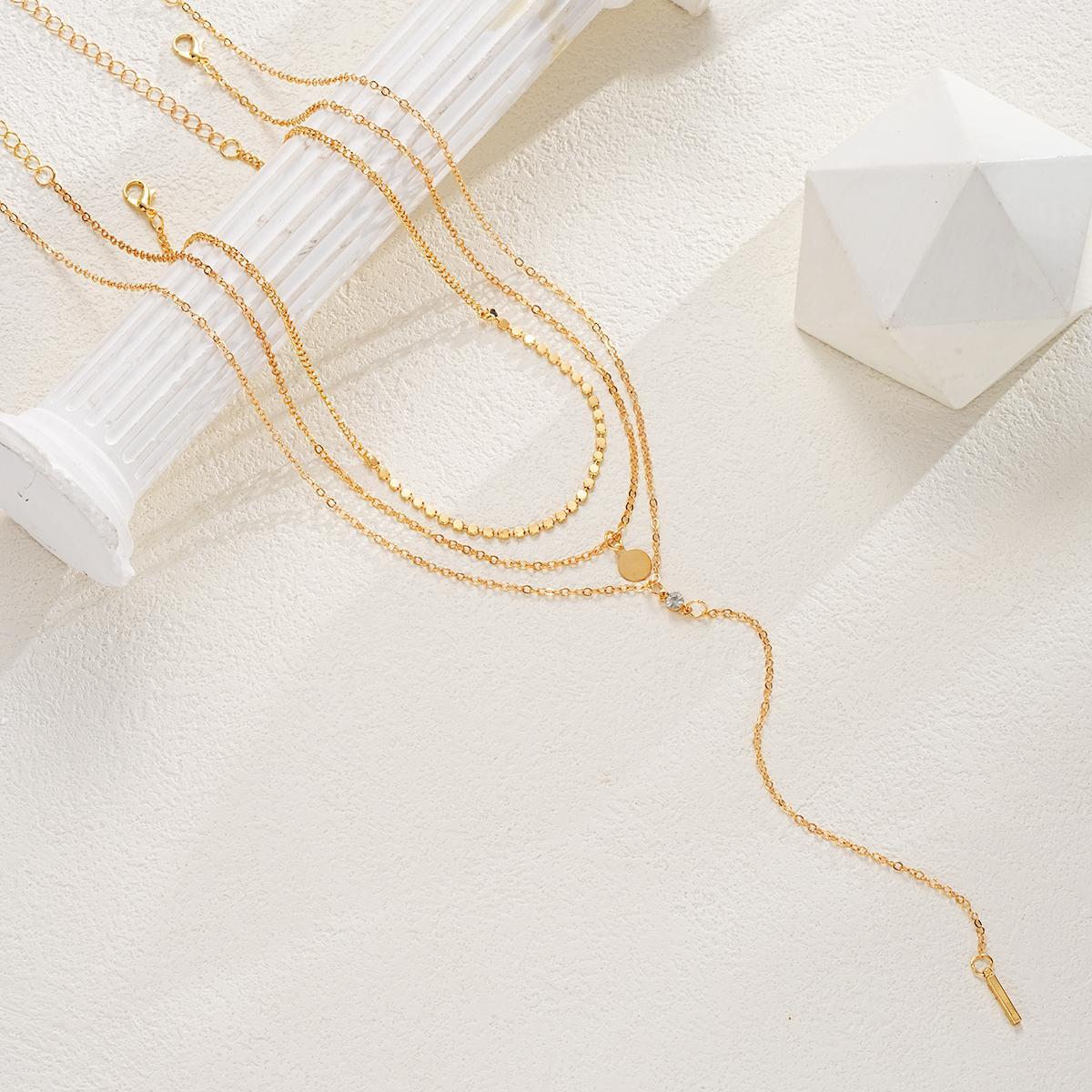 Multi-Layer Tassel Dot Necklace