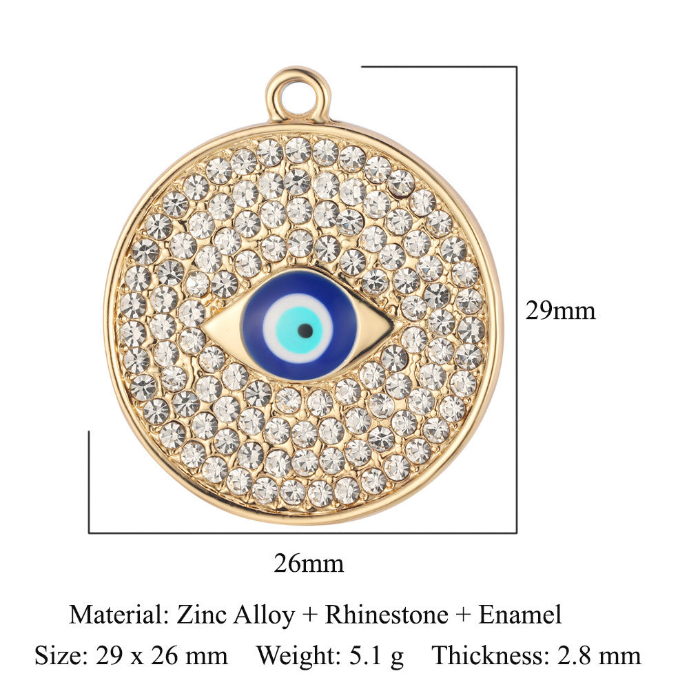 5 pcs/pack, dripping eyes, hang tags, alloy necklaces, pendants.