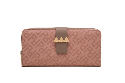 Printed letter buckle folding hand zipper bag