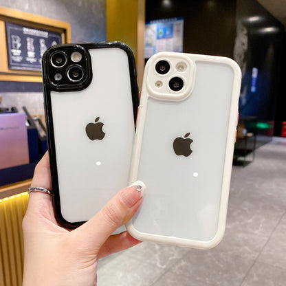 Apple 15/XR Acrylic Cream Contrast Button iPhone 7G/11 Full Cover