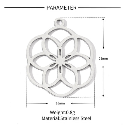 20 pcs/bag Flower Mountain Crown Titanium Steel Pendant