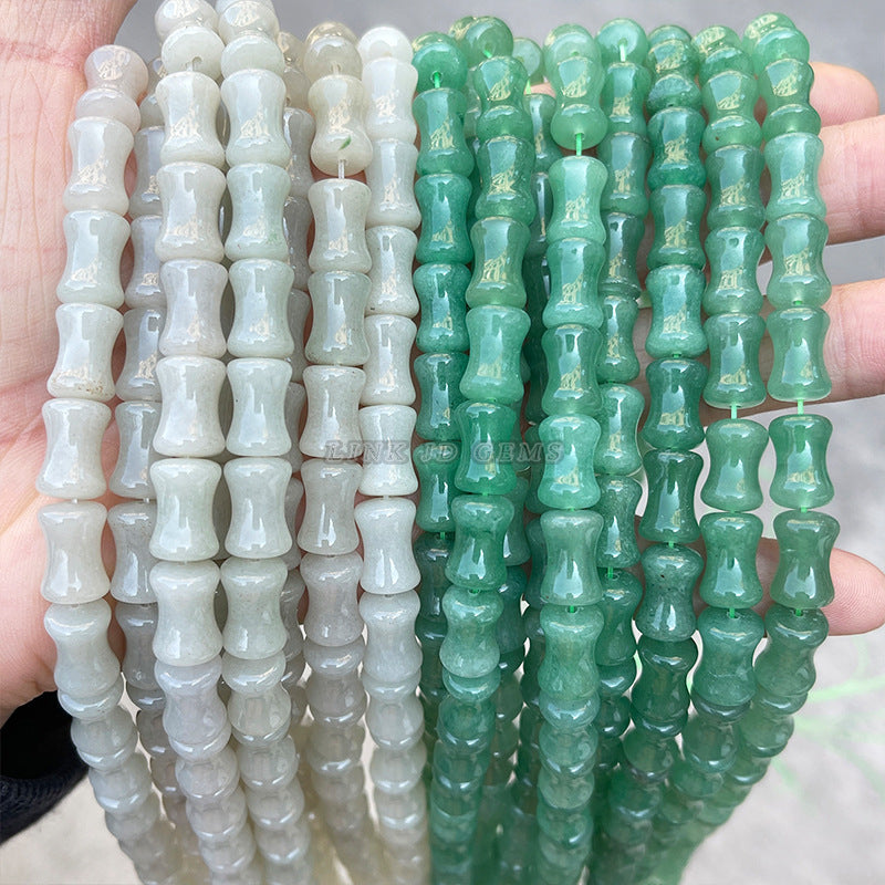8X12mm Green Dongling Bamboo Beads Loose Beads