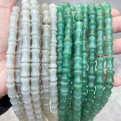 8X12mm Green Dongling Bamboo Beads Loose Beads