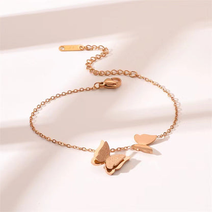 Fashion Matte Butterfly Titanium Steel Bracelet