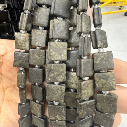 Contas de cristal em formato quadrado, contas soltas 