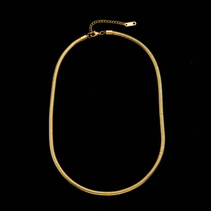Titanium steel snake bone necklace