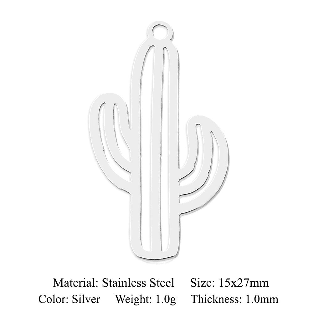 5 pcs/pack, mushroom flower titanium steel pendant.