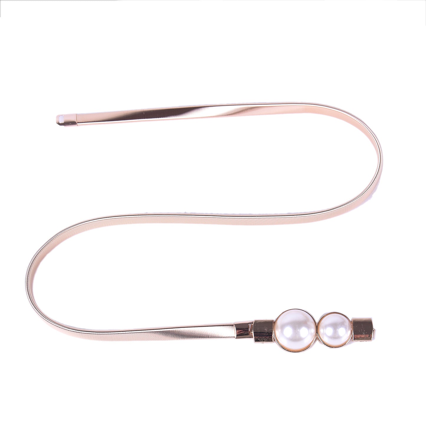 Pearl double buckle waist chain