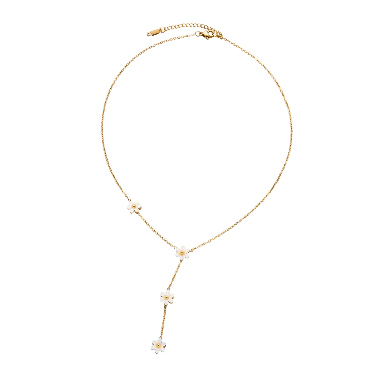 White Shell Flower Necklace