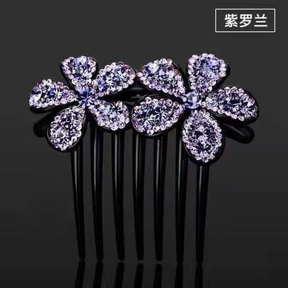 Violet non-slip rhinestone hair accessories