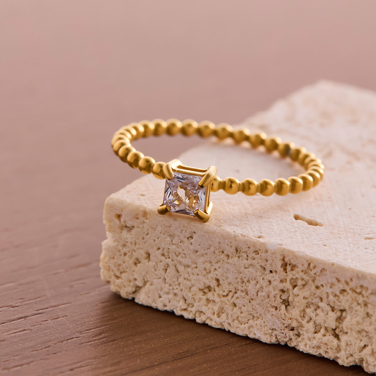 Women's Titanium Steel Full-Diamond Ring — Elegant Versatile Wholesale