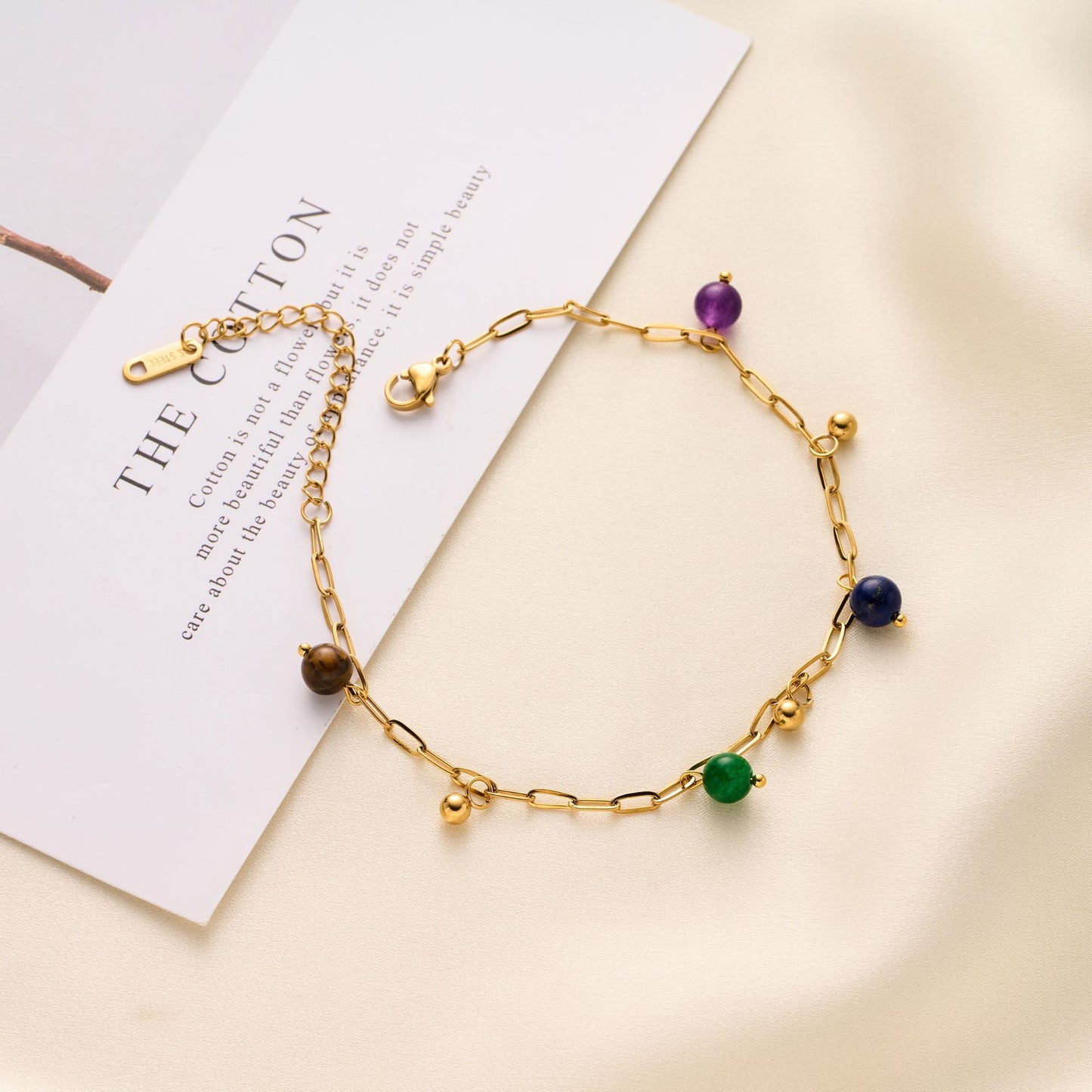 18K Gold Bead Bracelet