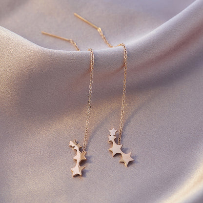 Four-leaf clover titanium steel ear buckle