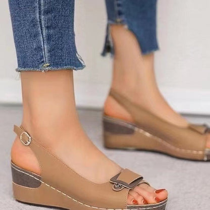 Soft-soled fish mouth sandals women