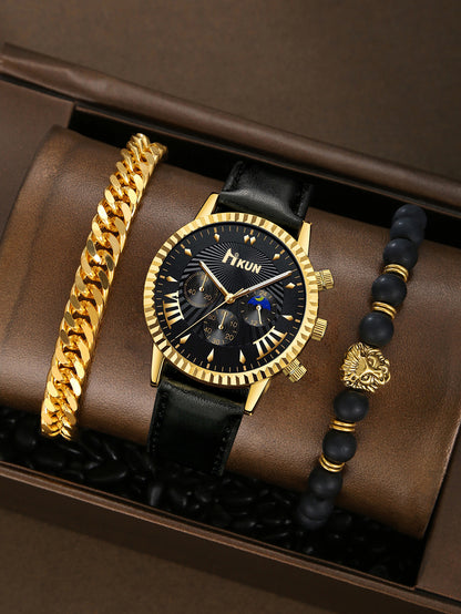 Watch Personalized Alloy Beaded Bracelet Set