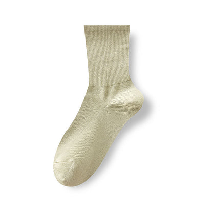 Pure White Anti-Odor Thermal Casual Mid-Calf Socks