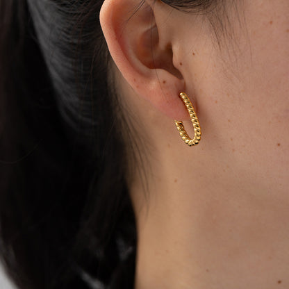 Symmetrical braided earrings