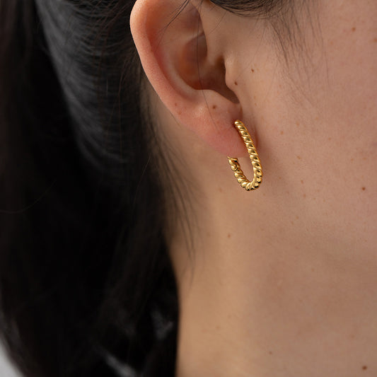 Symmetrical braided earrings