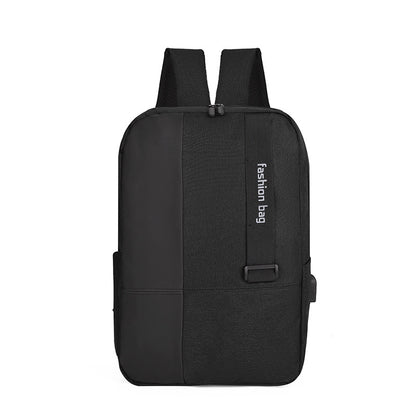 USB charging port exhibition backpack tide
