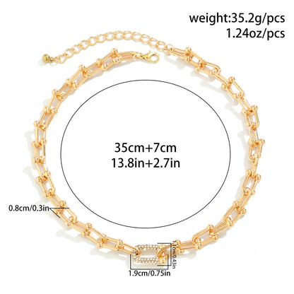 Versatile rhinestone chain necklace
