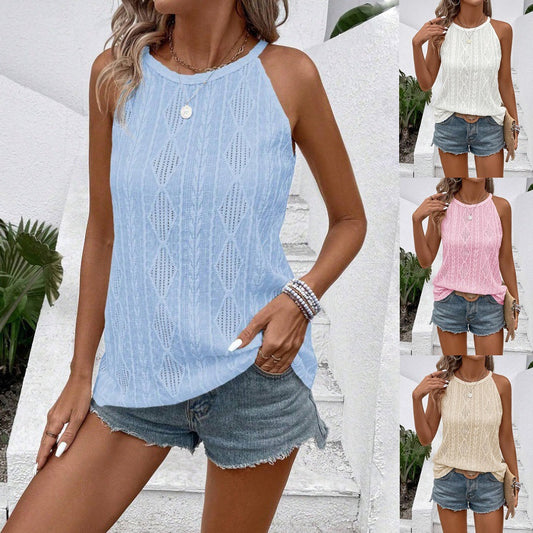 Hollow neck sling shirt vest