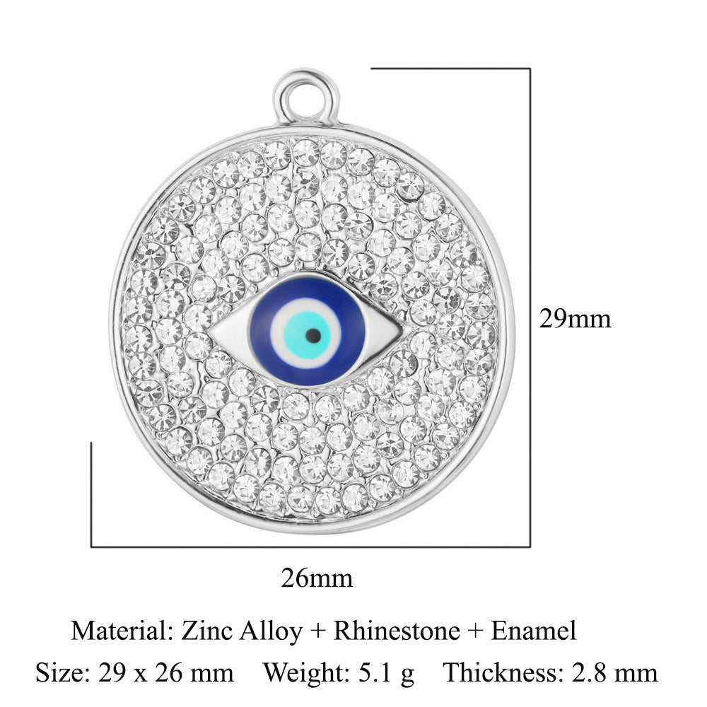5 pcs/pack, dripping eyes, hang tags, alloy necklaces, pendants.