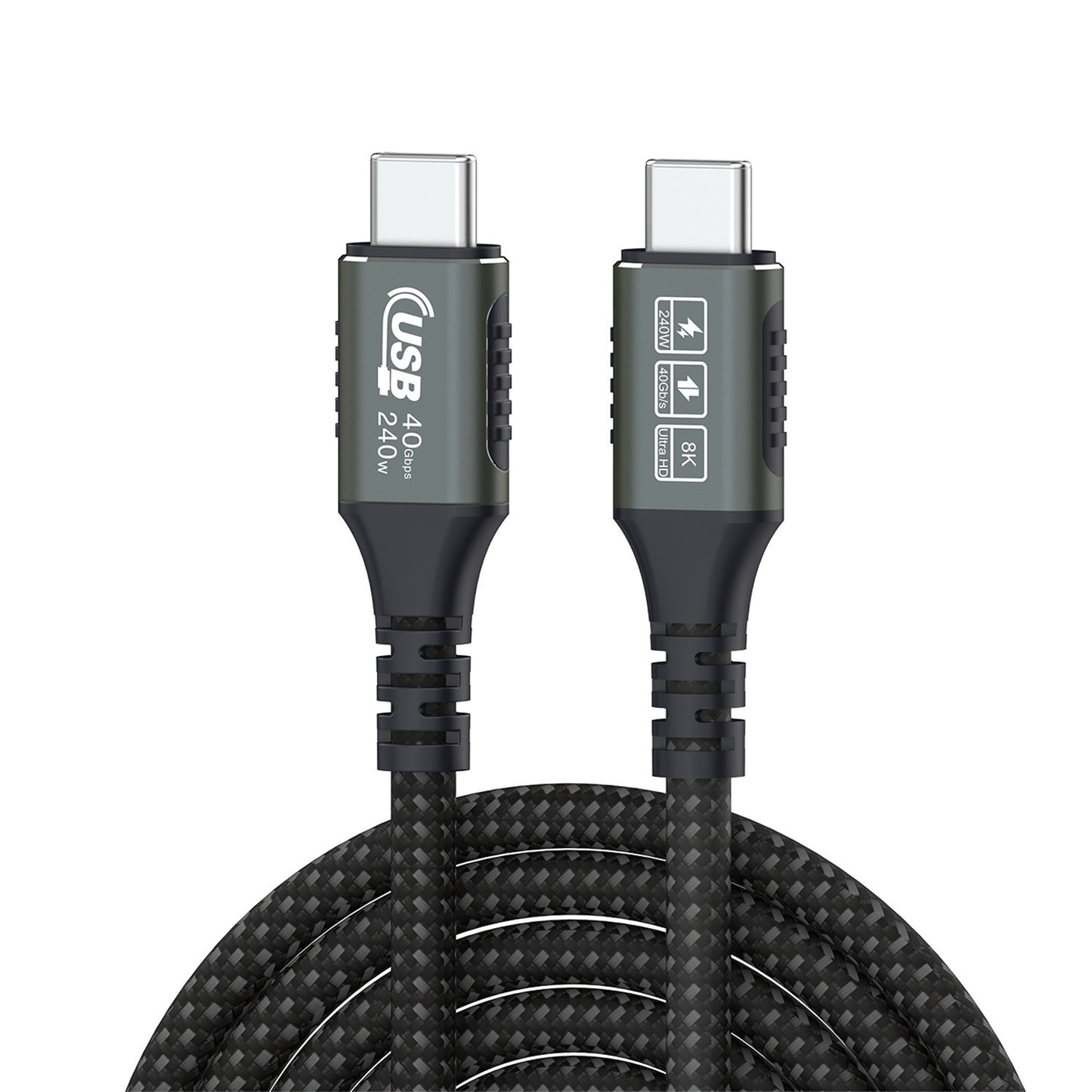 PD240W Cable USB4 tipo C a tipo C doble Thunderbolt 4 