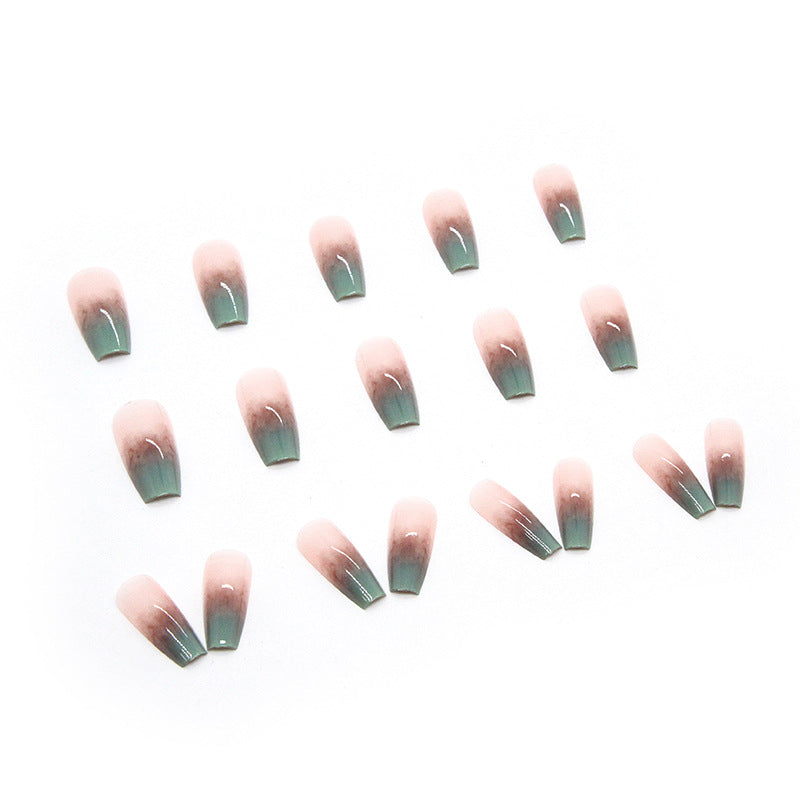 Color Block Gradient Ballet Nails