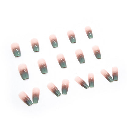 Color Block Gradient Ballet Nails