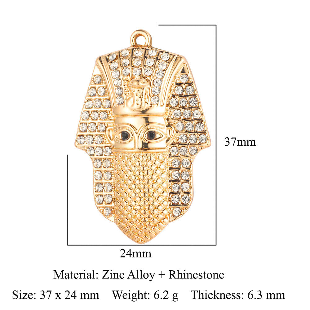 5 piezas/paquete, colgante de aleación con forma de cruz de ojo. 